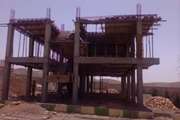 پایان مرحله سفت کاری ساختمان اداره دامپزشکی شهرستان آبیک