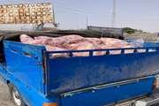 خودروی حمل غیر مجاز ضایعات مرغ در بوئین زهرا متوقف شد